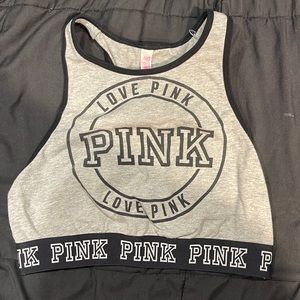 Victoria’s Secret pink. Size medium. Sports bra or crop top
